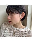 透明感暗髪×束感ショート×シースルーバング×フレンチガーリ－