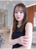 20代30代大人かわいい小顔ひし形レイヤーカットグレージュカラー