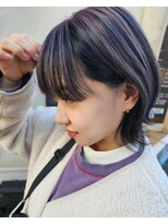 サーティーン(THIRTEEN) 【Veganカラー】バイオレット×ブラックのアンブレラ【30代】