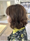ナチュラルパーマボブゆるパーマ伸ばしかけ