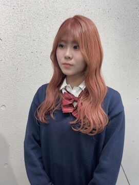 ヌークバイラヴェスト 四日市(neuk by lovest) 韓国スタイル 顔まわり後れ毛cut ピンクベージュ