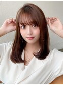 【OPEN】小顔前髪あり後れ毛サイドバングメルティカラー