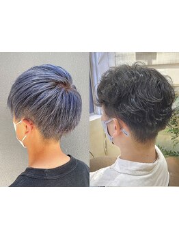 カット\3465/カット+パーマ\11000→\8800★メンズのための頭皮改善オージュアヘッドスパも人気です!