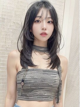 オリンテ バイ レシッド 表参道(orente by rcid) 韓国レイヤーロング美髪グレージュアッシュインナーグレージュ