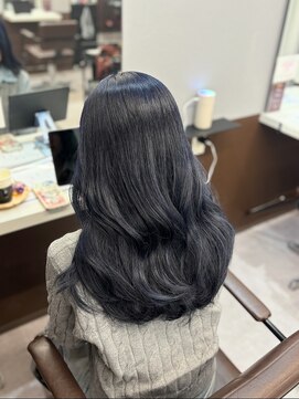 コビーバイジーナ 梅田茶屋町(Coby by Zina) ネイビーブルー/ブリーチあり【hina】