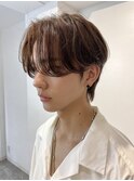 メンズボブウルフメンズミディアムレイヤーカットメンズウルフ