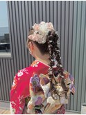 ツイン編み下ろし/ロング　　【福井/大和田/ヘアセット/】