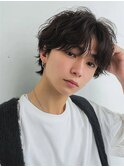 刈り上げセンターパート/波巻きツイストスパイラル/茗荷谷