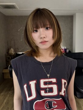 エトワ 中央店(etoi) 大分切りっぱなし韓国レイヤーボブタイトめ軽めボブ外はねボブ