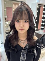 リー 梅田(Lee)&nbsp;fuuka/グレージュ×ブラック／セクションカラー×エンドカラー