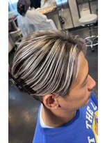 ヘア フラッグ 西葛西店(hair flag) 【メンズホワイトシルバーバレイヤージュ】