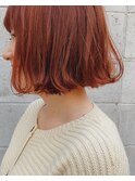 オレンジブラウン ボブ@原宿