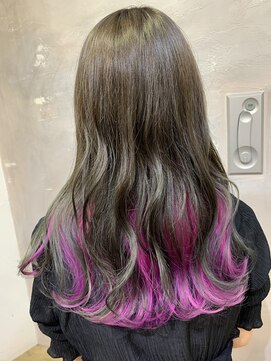 ロア 福岡天神本店(LORE) インナーカラー☆ピンク/nana