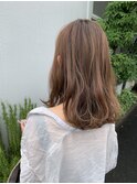 軽やかなカラー柔らか新・大人ミディナチュラル重め毛先