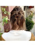 #アレンジ#ヘアアレンジ#ハーフアップ