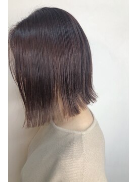 フロート 小阪店(float) ラベンダーカラー_マロンベージュ Aラインボブ かきあげ