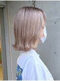 ダブルカラーブロンドベージュカラーケアブリーチハイトーン韓国
