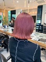 ヘアサロン ガリカ 表参道(hair salon Gallica) 【柴田優香】大人可愛い外ハネボブ大人ショートハイトーンピンク