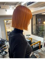 グリード ヘアー(GREED hair) ぱつっとボブ×オレンジカラー