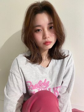 アヴァンスアンス 広島袋町店(AVANCE.ens) グレージュカラー×ミディアムヘア