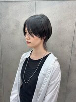 ヴェイン 渋谷(vain)&nbsp;大人可愛い20代30代40代黒髪前下がりショートボブ丸みショート◎