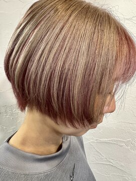 マイレ(maile) #アンブレラカラー　#ピンク×ベージュ