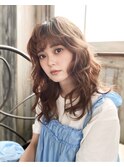 外国人風エアリー×セミロング透明感ヴェールウェーブ【柏】