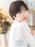 アッシュオリーブ小顔ミニボブクールショート20代30代40代