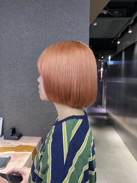 ペレ 栄店(PELE) デザインカラー/レイヤーカット/ウェットヘア/オリーブベージュ