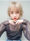 【GEEKS渋谷】ブロンドベージュ/ウルフカット/ハイトーン/冬ヘア