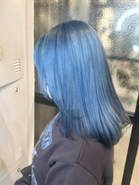 トリニティ 本厚木(trinity)&nbsp;アクアブルーダブルカラー裾カラー