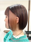 インナーカラー/ピンクカラー/ピンクベージュ/20代