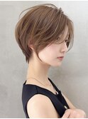 ミニウルフレイヤーカット顔周り前髪韓国ショートボブ/大宮
