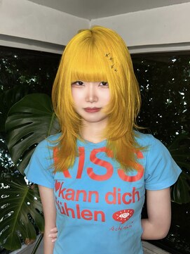 キイ 原宿 表参道(K.e.y) ネオンカラー/シャギーレイヤー