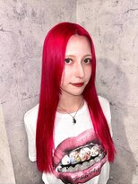 アフィナー(Afinar)&nbsp;【横浜／横浜駅】ブロンドに落ちる赤/ブリーチカラー/ロング