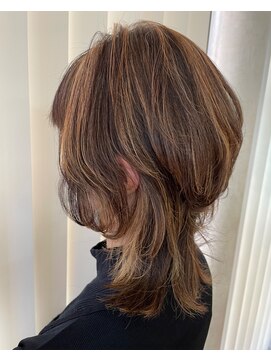 セットアップ 倉敷美和店(SET-UP) ハイライトレイヤースタイルミディアムレイヤーカット