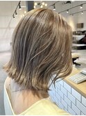 レイヤーボブくびれボブグレージュ静岡草薙20代30代40代