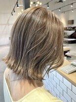 グランデュール 東静岡池田店(GRANDEUR)&nbsp;レイヤーボブくびれボブグレージュ静岡草薙20代30代40代