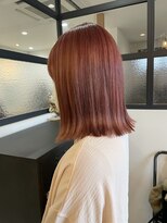 カノンヘアー(Kanon hair)&nbsp;切りっぱなしボブ　オレンジカラー
