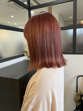 カノンヘアー(Kanon hair) 切りっぱなしボブ　オレンジカラー