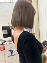 ナンバー ノード 渋谷(N° node) タッセルボブ髪質改善トリートメントラテベージュ赤み消しカラー