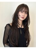 ロングハッシュレイヤーカット