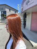 アグ ヘアー ロッツォ 清水町湯川店(Agu hair Lotso) ブリーチなし♪オレンジブラウン