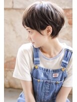 カライング(ing) 大人可愛い20代30代40代黒髪前下がりショートボブ丸みショート◎