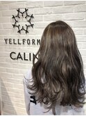 ハイライト×透明感アッシュベージュ