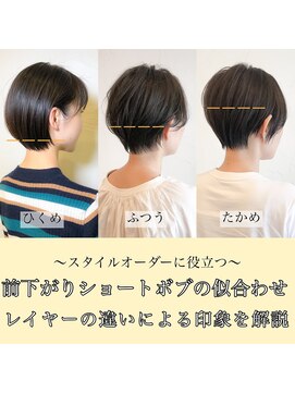 ウィロー(WILLOW) 【WILLOW京橋/都島】ショートボブの印象の違い1(井下貴史)