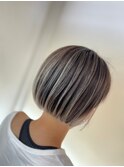 ミニボブ/ハイライト/シルバー系