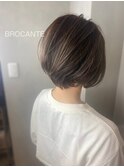 小顔補正立体カット ショートボブ 透明感 横顔美人 立川北口