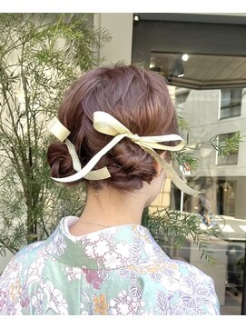 ゼストカロン(ZEST Kalon) 【椋井アノ】”卒業式”袴ヘアセット　リボンアレンジ