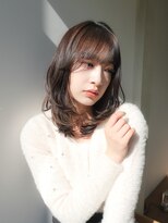 エデュコスゥリール(educo per sourile)&nbsp;顔まわりレイヤーカット×チョコレートブラウン